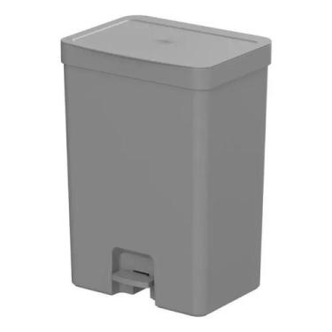 Imagem de Lixeira De Pedal 30 Litros Fechada Grande Cozinha Banheiro Escritório 