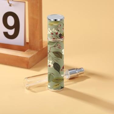 Imagem de Frasco de perfume de viagem de 10 ml, mini atomizador de perfume embrulhado em couro, frasco Spary portátil com estampa floral colorida para mulheres, spray de fragrância de luxo para presente de