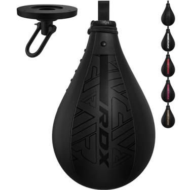 Imagem de RDX Bolsa Speed Ball Boxe Maya Hide Couro MMA Muay Thai Punching, Dodge Striking Kit Pendurado Treino de Artes Marciais Treinamento Casa Ginástica Boxe Exercício