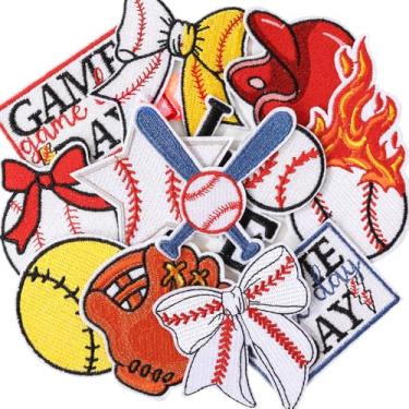 Imagem de Conjunto de 11 peças de remendos de beisebol bordados para reparo de roupas e bricolage – apliques de ferro para jaquetas, chapéus, mochilas, calças, jeans, crianças e adultos