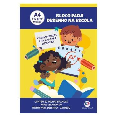 Imagem de Bloco Para Desenho A4 140G - 20 Folhas Brancas