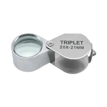 Imagem de Lupa Portátil Dobrável 10X-40X Para Joias Lupa De Metal Para Moedas E 