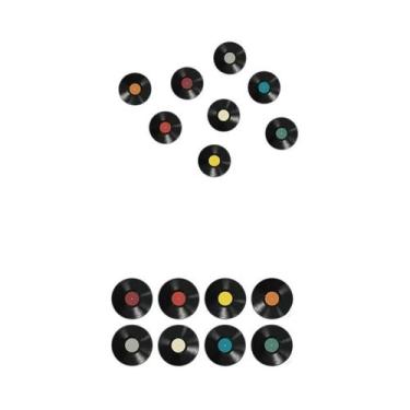 Imagem de Adesivo De Parede De Disco De Vinil Autoadesivo Para Decoração De Casa