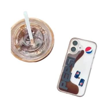 Imagem de Capa de fluxo de areia deslizante Pepsi Cola para iPhone 16 Pro Max - 