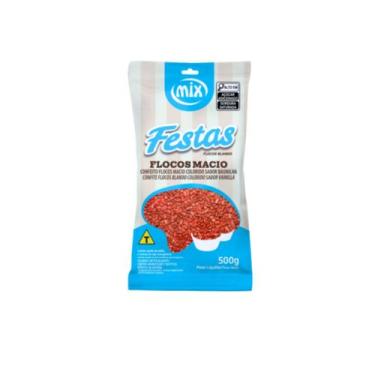 Imagem de Confeito Granulado Gourmet Vermelho Flocos Macios 500g Mix