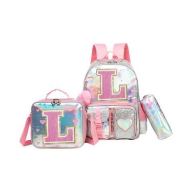 Imagem de Mochila Infantil Com Estampa De Letras Para Meninas, Mochila Escolar P