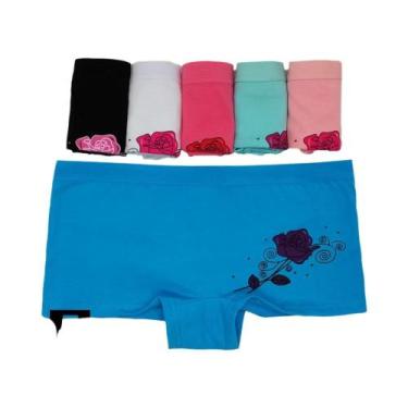 Imagem de Calcinhas Femininas De Algodão Com Cintura Baixa Estampa De Estrelas P