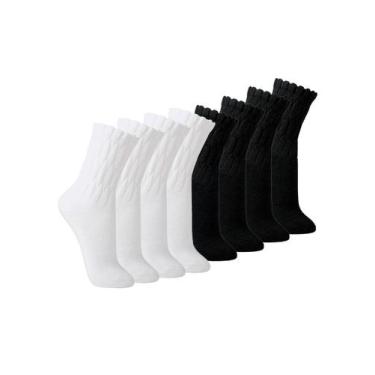 Imagem de Kit com 8 Pares de Meias Aeróbica Lupo 4810-003 Colorido, Branco, 37-4