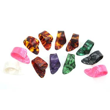 Imagem de RiToEasysports Palhetas de Dedo, 12 Pacotes de Palhetas de Dedo para Guitarra de Celulóide Com Caixa de Armazenamento para Guitarra Acústica Bandolim Banjo Harpa