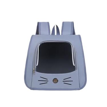 Imagem de Mochila de Luxo para Transporte de Pets - Viagem de Avião, Cachorros e Gatos Ventilação(Azul)