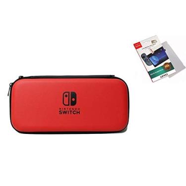 Imagem de Capa Case Estojo Para Nintendo Switch Console + Pelicula Vidro - Preta.