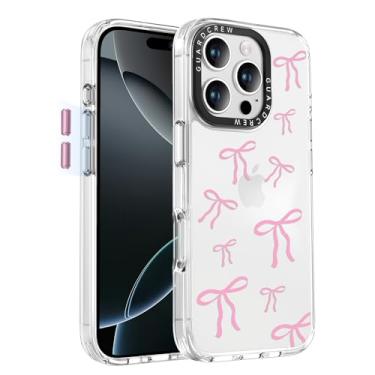 Imagem de GuardCrew Capa para iPhone 16 Pro, [proteção contra quedas de grau militar de 3,5 m à prova de colisão] [antiamarelamento e anti-descasca] Capa de telefone fina transparente à prova de choque TPU para