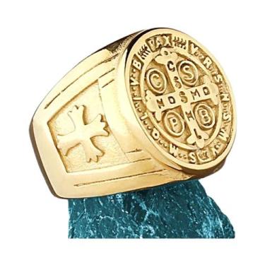 Imagem de Anel Amuleto De Fé Católica Cristã Em Aço Inoxidável Unissex, Joia De 