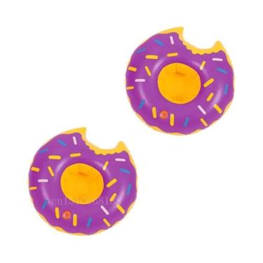 Imagem de Suporte Inflável Para Bebidas Em Forma De Flamingo Rosa, Flutuador De 