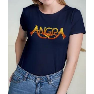 Imagem de Camiseta Camisa Algodão Feminina Masculina Adulto Banda de Rock Angraa
