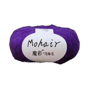 Imagem de Fio De Mohair Macio 25g 160m Para Tricô Manual E Crochê, Lã Para DIY, 