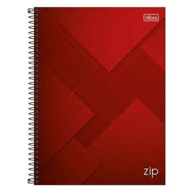 Imagem de Caderno Espiral Universitário Zip 10 Matérias 200 Folhas Vermelho - Tilibra