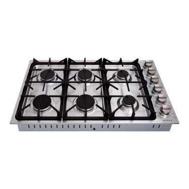 Imagem de Cooktop A Gás Benmax Semi-profissional 6 Queimadores 92cm Inox 110V CTOP06B92SA