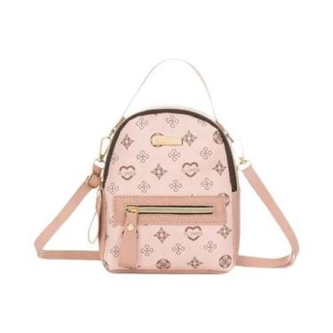 Imagem de Mochila feminina elegante, mochila de estudante fresca e macia, mochil