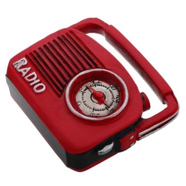 Imagem de Cabilock Decoração de modelo de rádio vintage em miniatura ornamento de resina retrô para casa e fotografia decoração de música exclusiva para acessórios de casa de bonecas