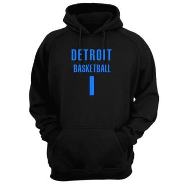 Imagem de Blusa Moletom Capuz Basquete Detroit Basketball número 1 - Loja Click 