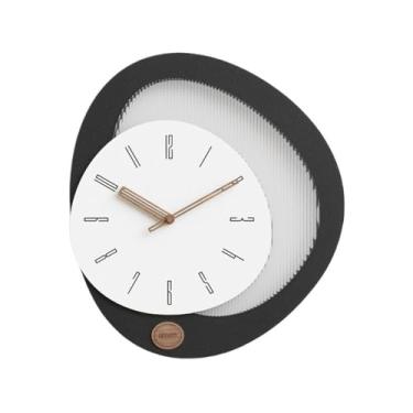 Imagem de KEG801302 Relógio 35,5 * 40 cm Nordic Light Relógio de luxo sala de estar criativo forma irregular casa moderna decoração simples relógio de parede relógio de parede
