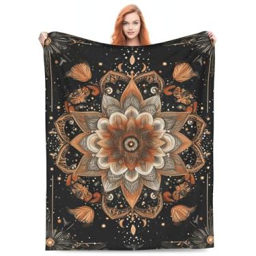 Imagem de Cobertor floral 152 x 127 cm, cobertores de flanela macios para sofá-cama, viagens, mantas leves para decoração de sala de estar, presentes para a família, amigos, escritório em casa
