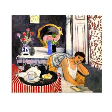 Imagem de Henri Matisse Impressão artística pôster café da manhã pinturas famosas arte de parede Henri Matisse decoração de banheiro arte presente para sala de estar casa escritório decoração de parede 60 x 50