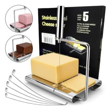 Imagem de Fatiador Manual de Queijos e Frios em Inox Com 6 Fios de Lamina RE162 Snel Home