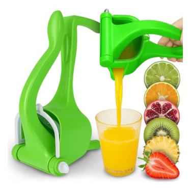 Imagem de Espremedor Manual Reforçado Premium Para Laranja Limão E Frutas Naturais Multifuncional Verde Snel Home