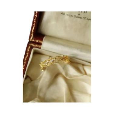 Imagem de Anel Vintage De Zircônia Em Prata Esterlina 925 Para Mulheres, Folhas 