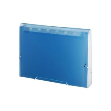 Imagem de Pasta dobrável A4 com 31 divisórias, caixa de armazenamento resistente para o escritório e para casa, para uma organização sistemática dos documentos. (Azul)