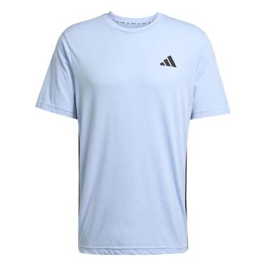 Imagem de CAMISETA ADIDAS TRAIN ESSENTIALS 3 LISTRAS MASCULINO - AZUL CLARO GG-Masculino