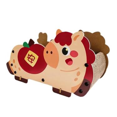 Imagem de IEUDNS Arranhador para Gatos, Protetor de Móveis, Cama/Descanso Fofa para Gatos de Pequeno, Médio e Grande Porte, Ideal para Exercícios e Brincadeiras, Vermelho