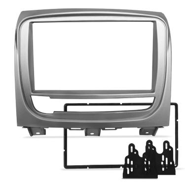 Imagem de Moldura do Painel 7 Polegadas Strada Adventure Palio Weekend Siena 2013 a 2019 Prata