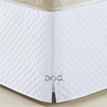 Imagem de Saia Para Cama Box Casal Padrão Veneza Branco