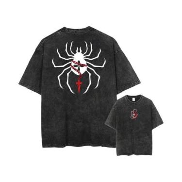Imagem de Camiseta Unissex Vintage Hunter X Hunter Com Estampa Gráfica Ácida Em 