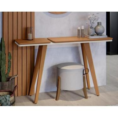 Imagem de Aparador com pes de madeira off white moderno para sua sala - TEBARROT