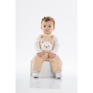 Imagem de Jardineira Moletom e Blusa Menina Pulla Bulla Ref. 50127-Feminino