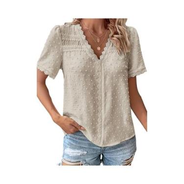 Imagem de Camisa feminina plus size - NONE, BR-G4, Damasco