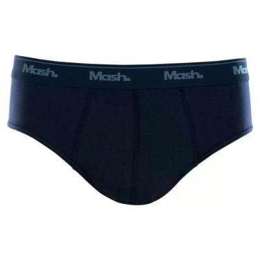 Imagem de Cueca Slip Mash Masculina Algodão Elástico, Azul marinho, G