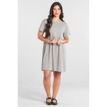 Imagem de Vestido de Manga Curta em Algodão Just Basic-Feminino