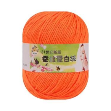 Imagem de Fio De Seda 50g Para Tricô Manual, Crochê, DIY, Meias, Suéter, Coberto