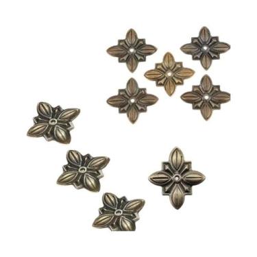 Imagem de Suportes De Canto De Latão Antigo Para Caixas De Madeira, 8 Peças, Par