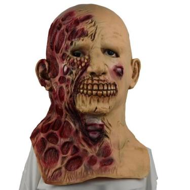 Imagem de Máscara de meia face Mutant Zombie Latex para cosplay de Halloween - t