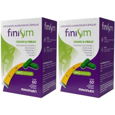 Imagem de KIT 2X FiniSim ( Cromo, Ágar, Espirulina, Colina e Psyllium) 60 cápsul