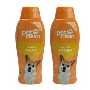 Imagem de Kit 2 Shampoo Pet Clean PetClean Natural Cachorro Gato