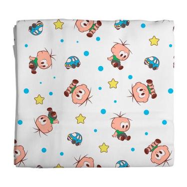 Imagem de Kit 3 Cueiros para bebê 1,00 m x 80 cm Turma da Mônica Baby, Cebolinha