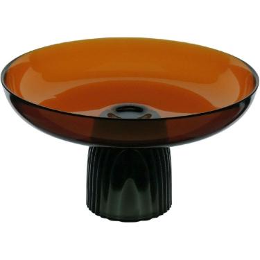 Imagem de CENTRO DE MESA FRUTEIRA DECORATIVO HOME&CO COM PE VIDRO 17x30x30cm MARROM