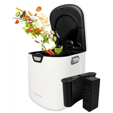 Imagem de Composteira Elétrica de Cozinha aGratHav 4L Branco 3 Modos Auto-Limpeza 110-220V